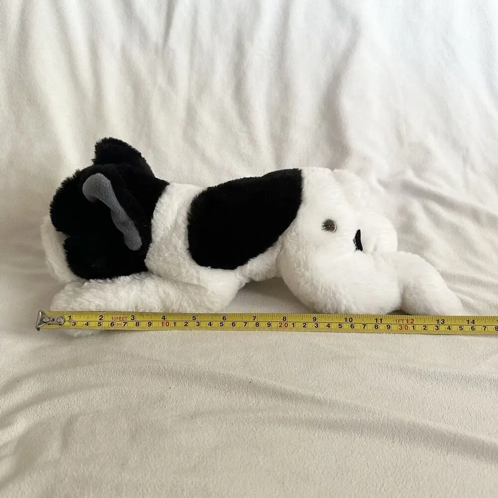FAO Schwarz Boston Terrier French Bulldog Dog Plush Black White Puppy 14”